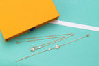 ??Loco?¡¥STAR PINK MOP 1 DIAMOND PINK GOLD NECKLACE