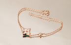 ??Loco?¡¥STAR PINK MOP 1 DIAMOND PINK GOLD NECKLACE