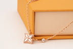 ??Loco?¡¥STAR PINK MOP 1 DIAMOND PINK GOLD NECKLACE