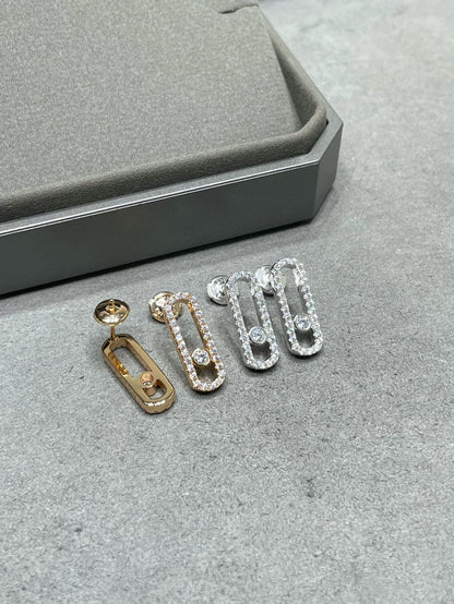 [moco jewelrys]MOVE UNO STUD DIAMOND PAVED EARRINGS