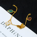 ??Loco?¡¥LUCKY SPRING 5 MOTIF GOLD BRACELET