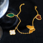 ??Loco?¡¥LUCKY SPRING 5 MOTIF GOLD BRACELET