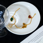 ??Loco?¡¥LUCKY SPRING 5 MOTIF GOLD BRACELET