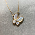 ??Loco?¡¥BUTTERFLY MOP DIAMOND NECKLACE