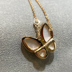 ??Loco?¡¥BUTTERFLY MOP DIAMOND NECKLACE