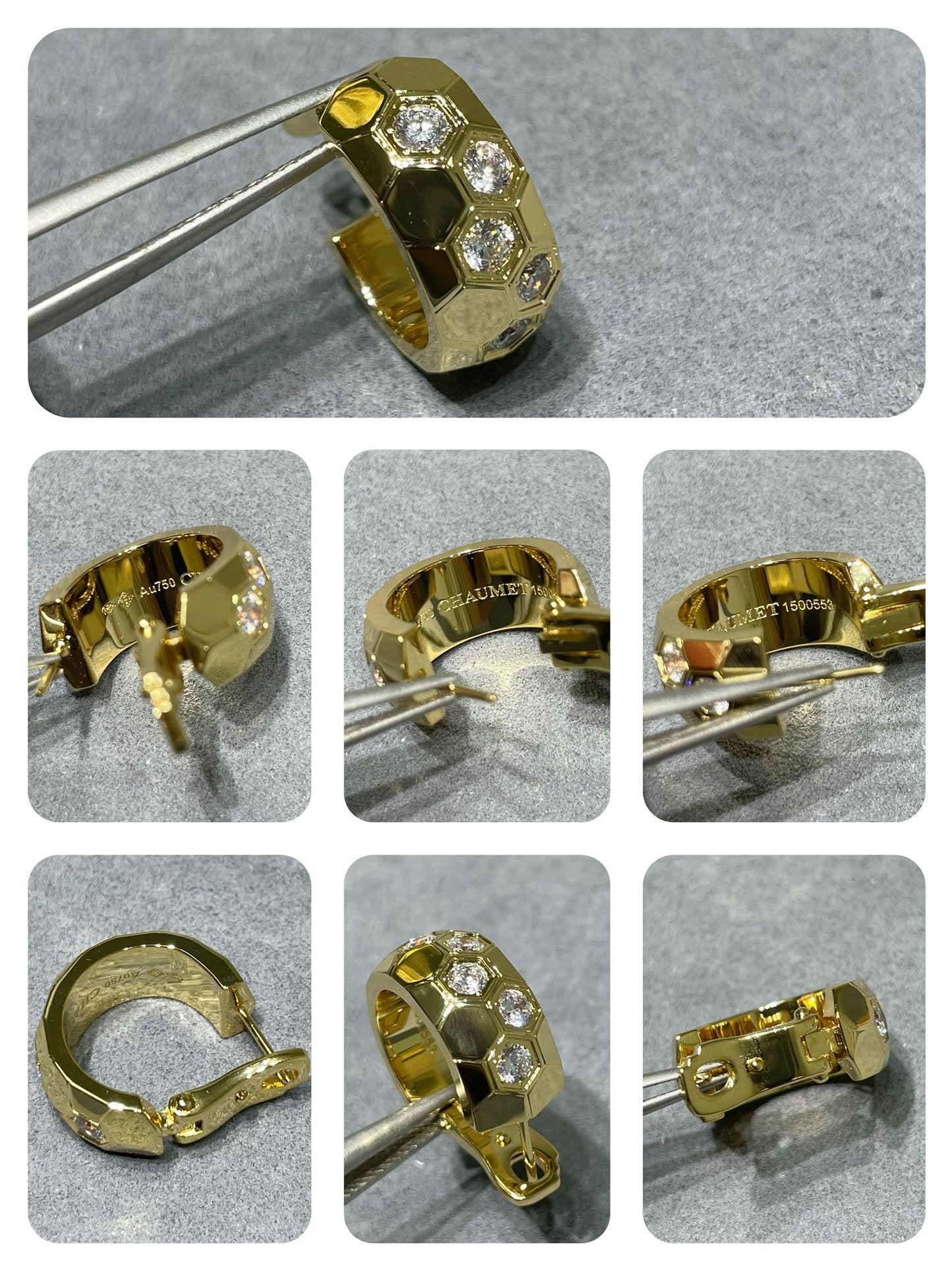 [moco jewelrys]BEE LOVE DIAMOND HOOP EARRINGS