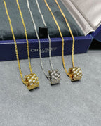 ??Loco?¡¥BEE LOVE DIAMOND PAVED 3 ROW NECKLACE