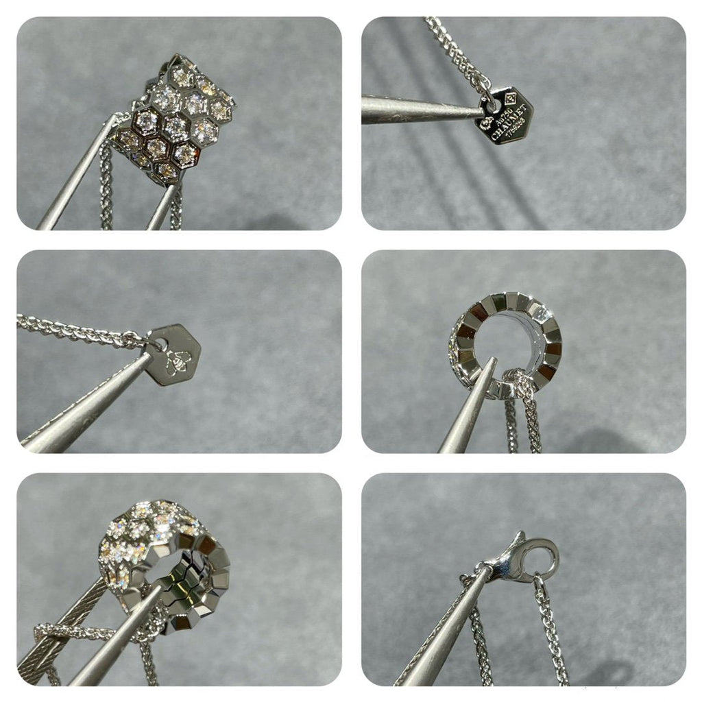 ??Loco?¡¥BEE LOVE DIAMOND PAVED 3 ROW NECKLACE