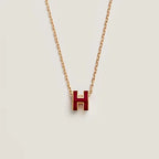??Loco?¡¥HM CLIC RED ENAMEL GOLD NECKLACE
