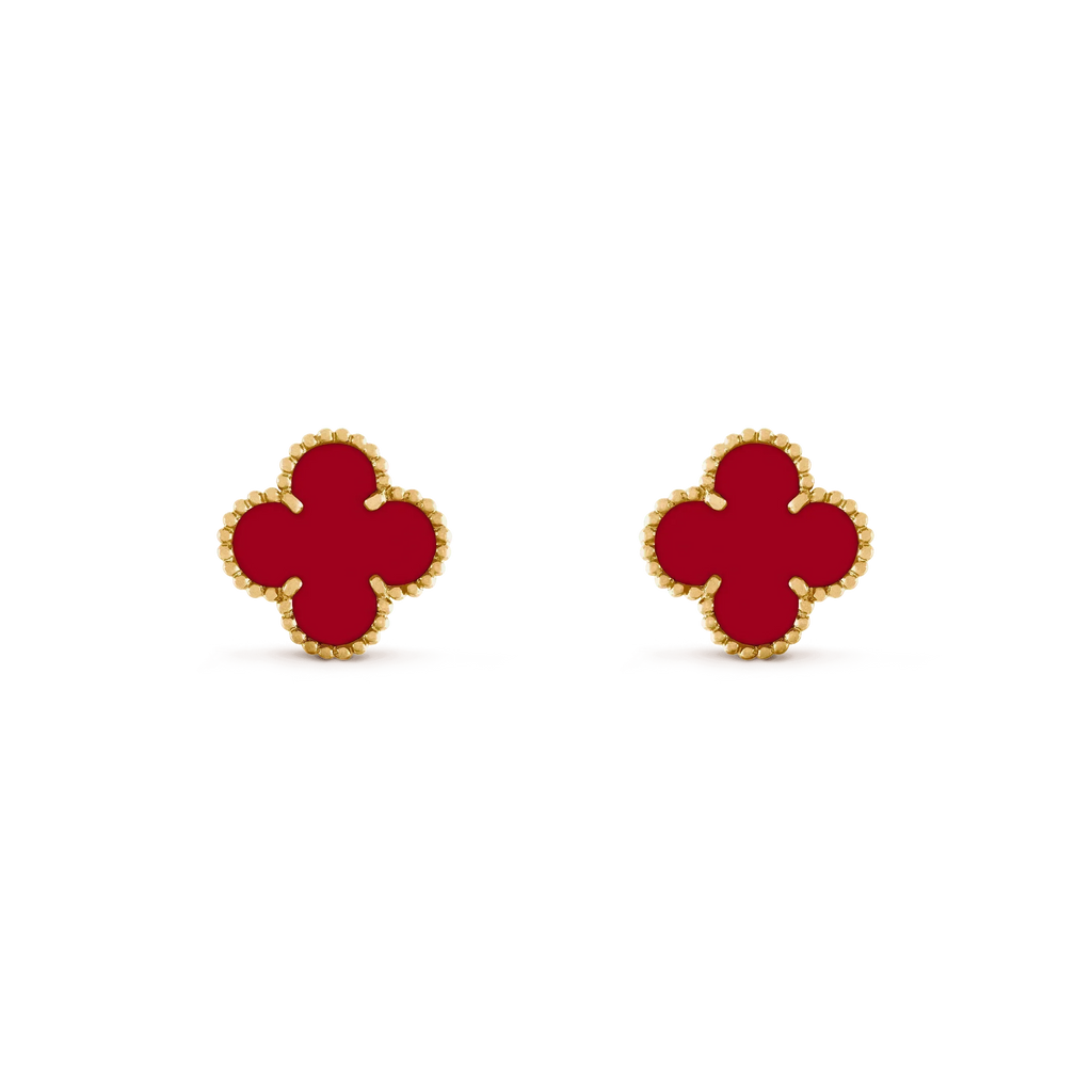 ??Loco?¡¥CLOVER MEDIUM 1 MOTIFS CARNELIAN  EARRINGS