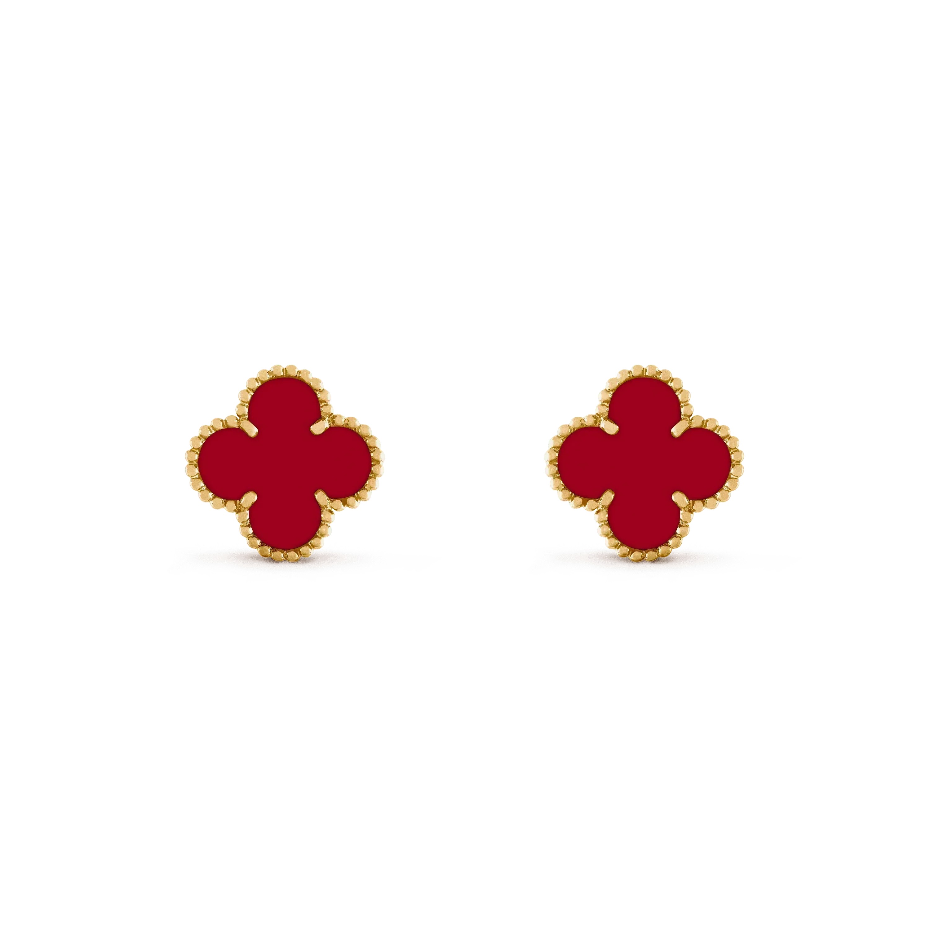 ??Loco?¡¥CLOVER MEDIUM 1 MOTIFS CARNELIAN  EARRINGS