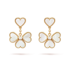 ??Loco?¡¥CLOVER SWEET WHITE MOP EARRINGS