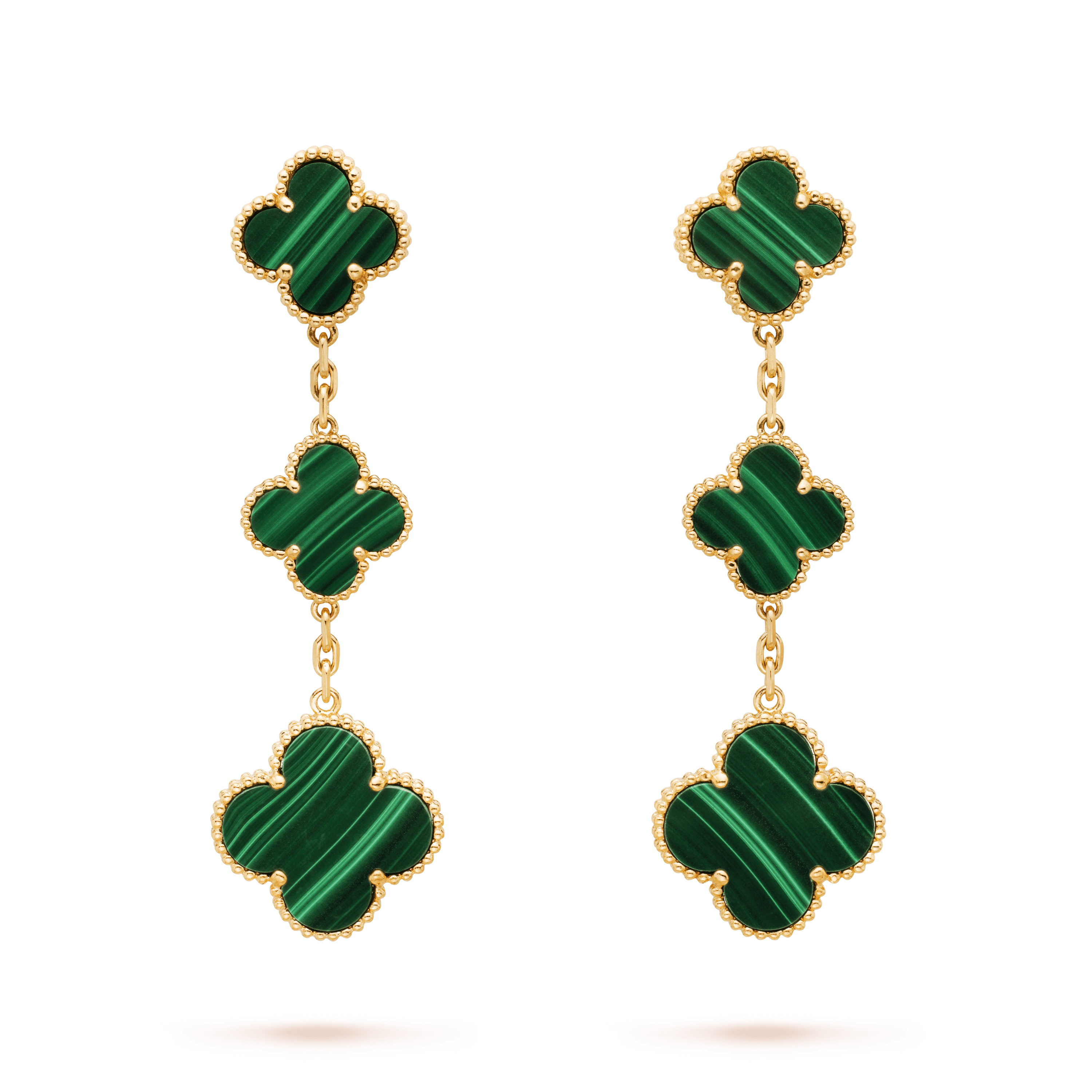 ??Loco?¡¥CLOVER MALACHITE 3 MOTIFS GOLD