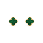 ??Loco?¡¥CLOVER MEDIUM 1 MOTIFS MALACHITE  EARRINGS