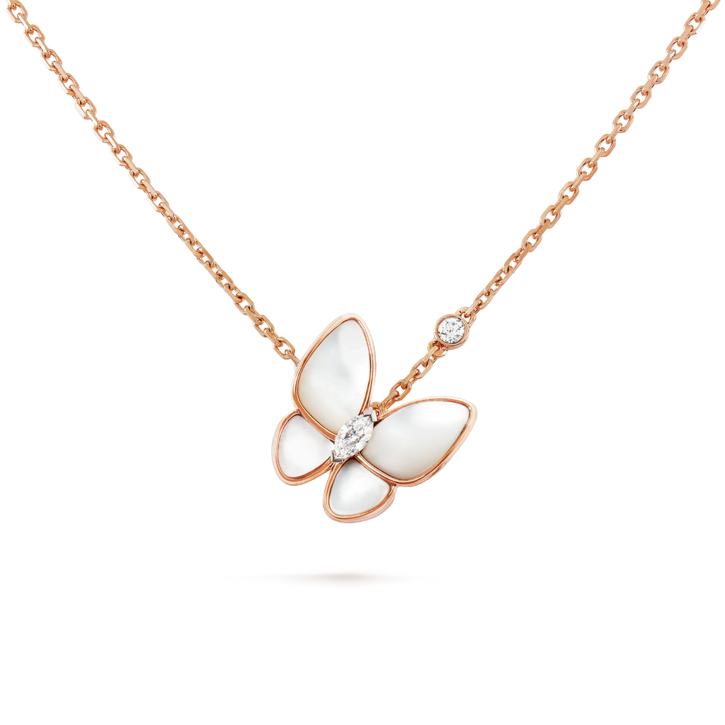 ??Loco?¡¥BUTTERFLY MOP DIAMOND NECKLACE