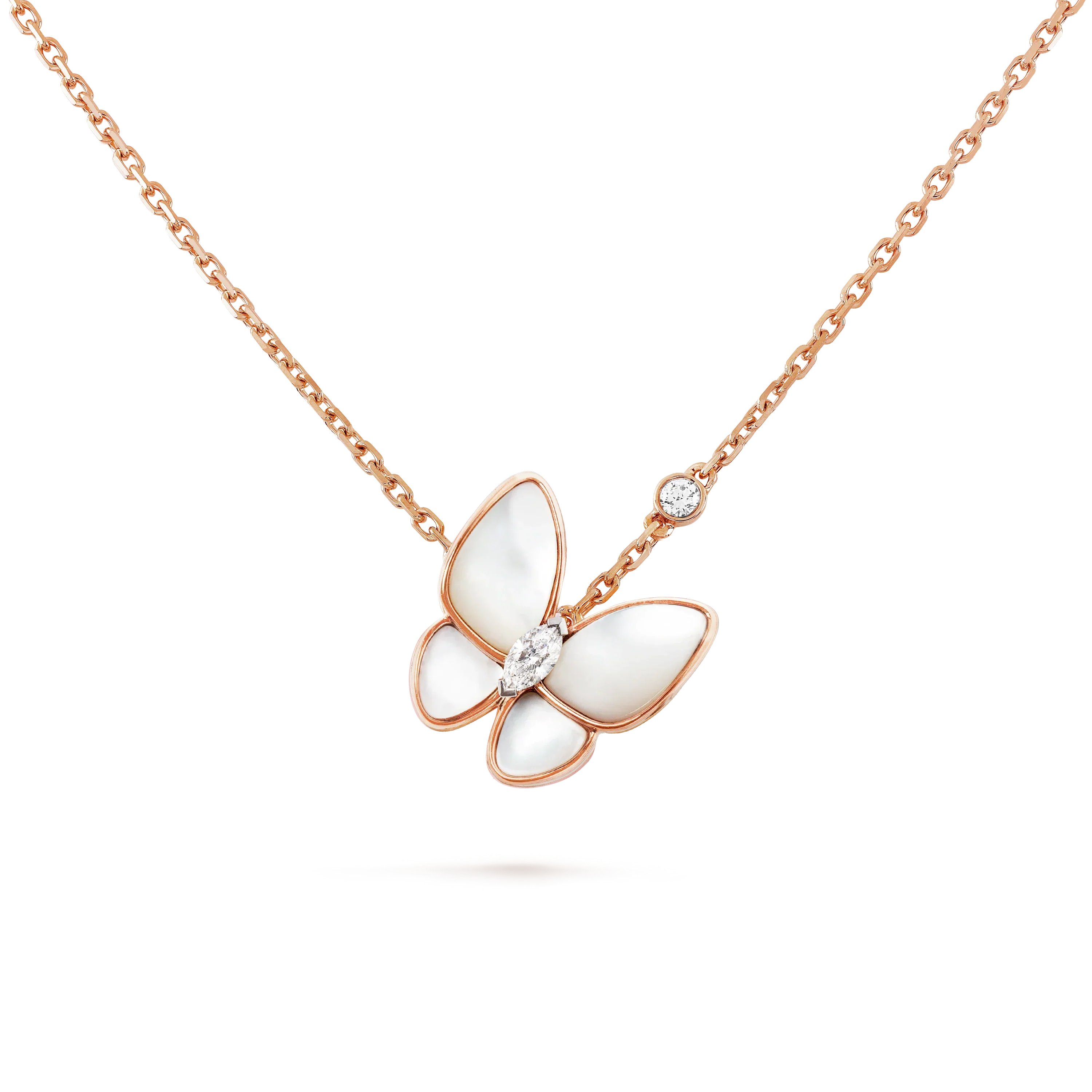??Loco?¡¥BUTTERFLY MOP DIAMOND NECKLACE