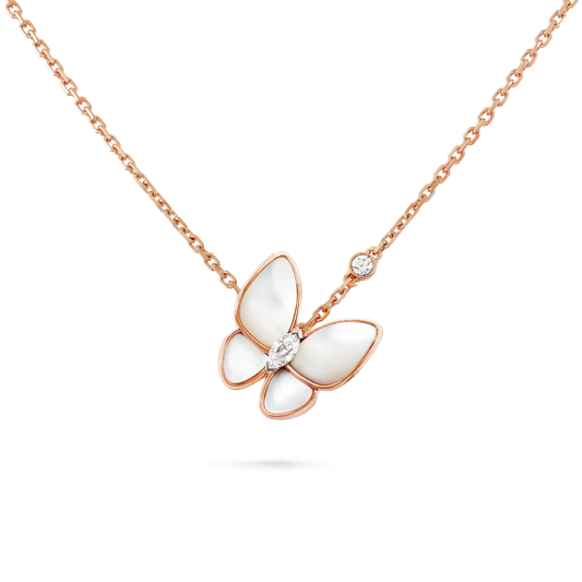 [moco jewellerys]バタフライモップダイヤモンドネックレス