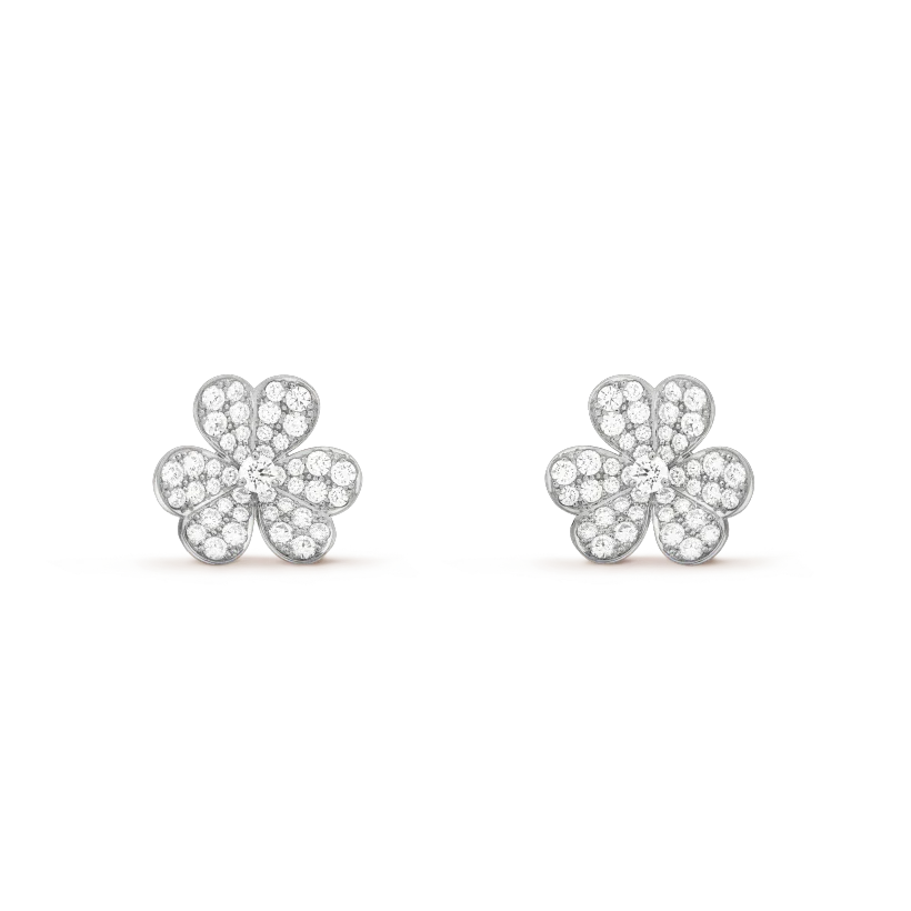 [moco jewelrys]CLOVER COMOS DIAMANT-OHRRINGE SILBER