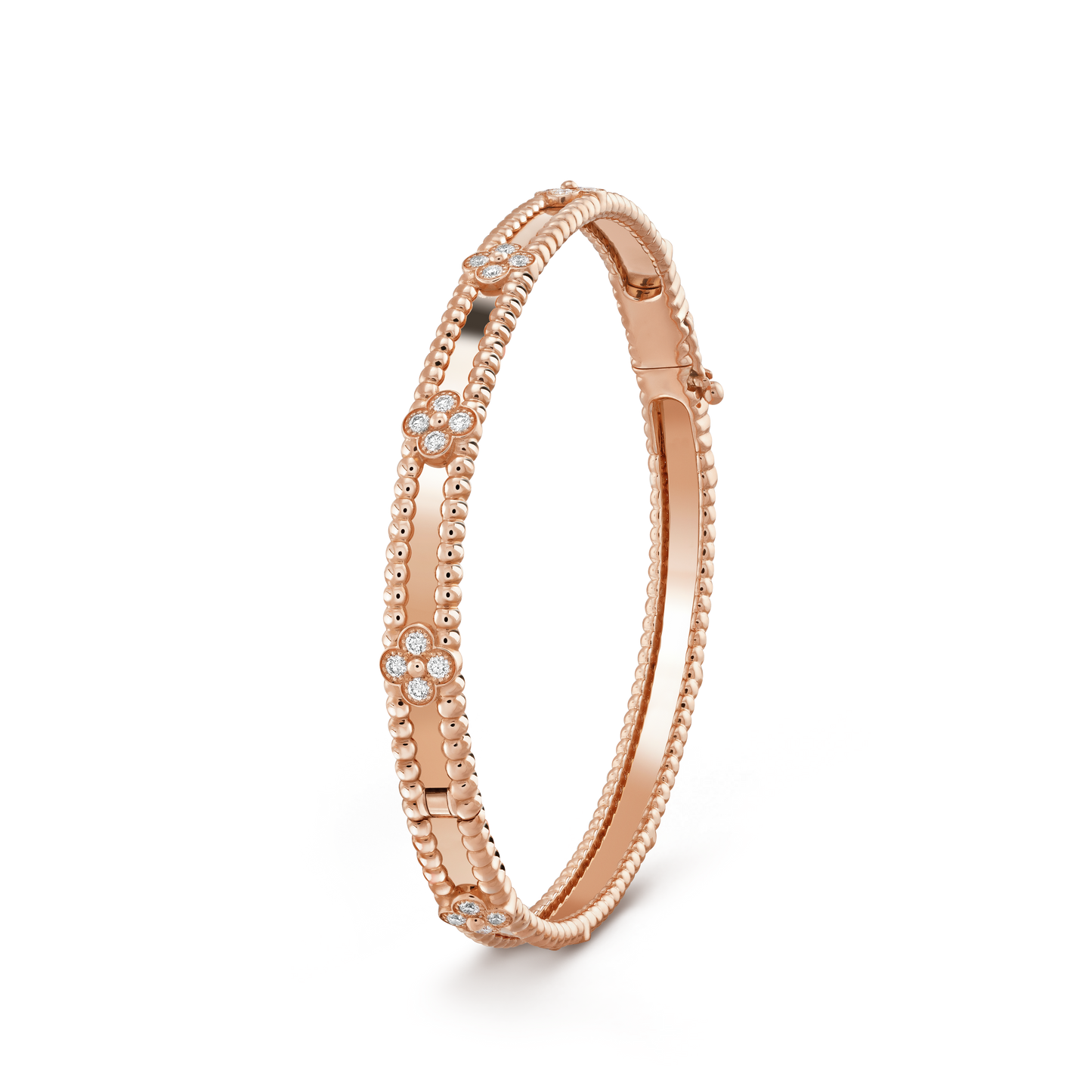 [moco jewelrys] Kleeblatt-Armband mit 4 mm Diamanten