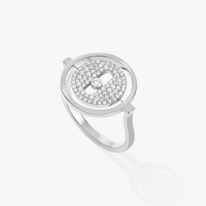 [moco jewelrys]LUCKY MOVE PAVED SILVER DIAMOND RING