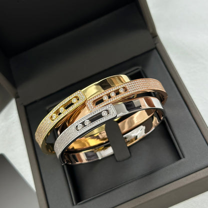 [moco jewelrys]Move Noa Rose Gold Pavé Diamond Bangle Bracelet