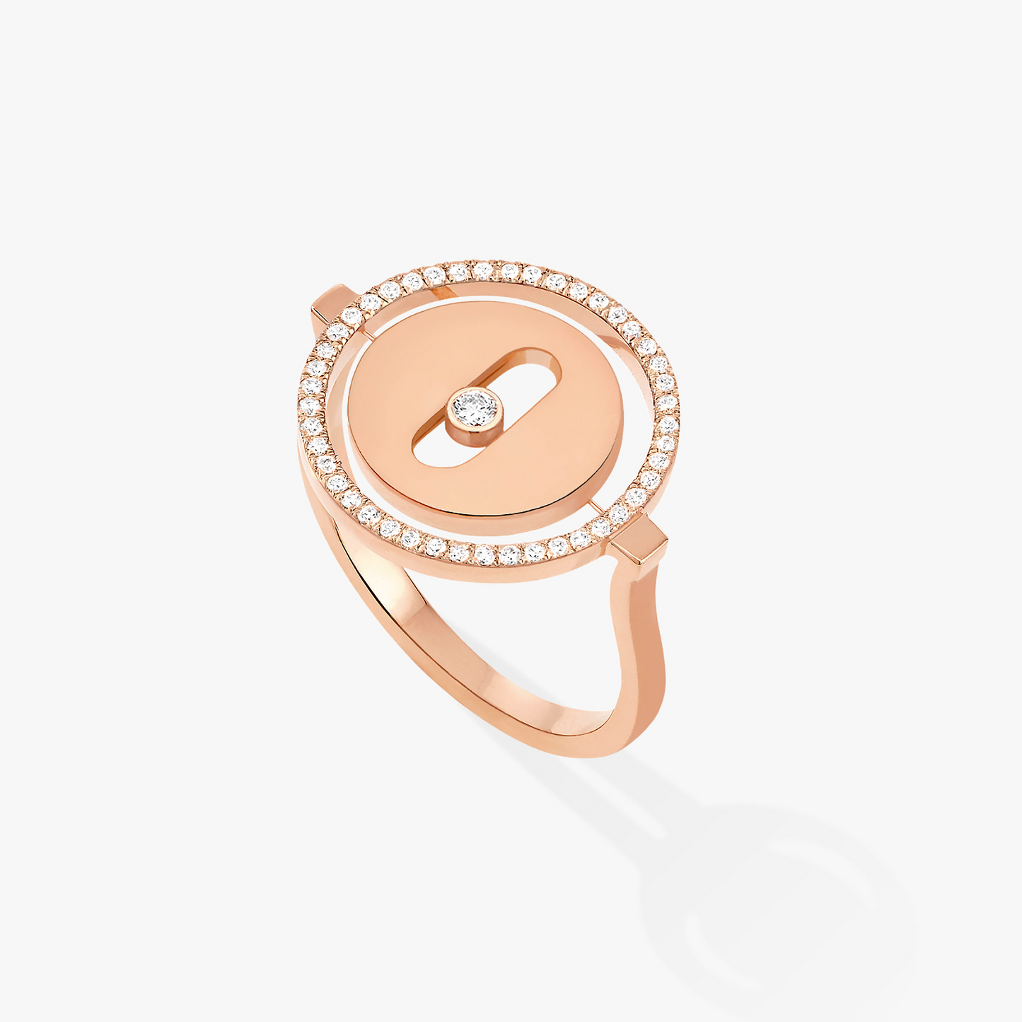 [moco jewelrys]LUCKY MOVE PINK GOLD DIAMOND RING