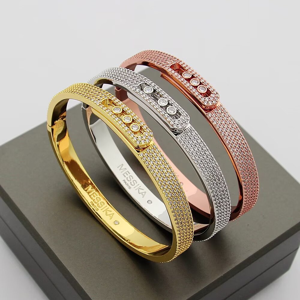 [moco jewelrys]Move Noa Full Pavé Diamond Bangle Bracelet