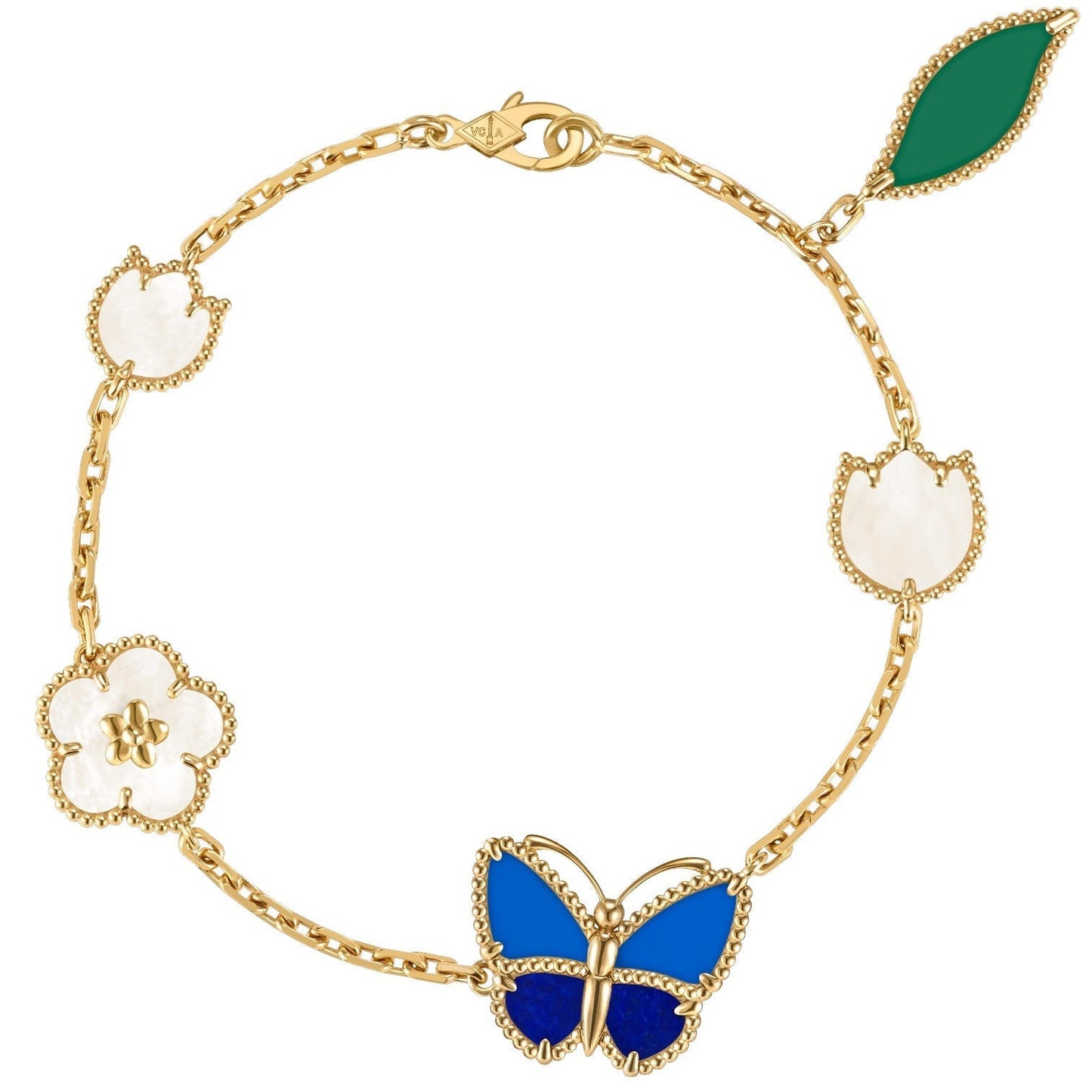 [moco jewelrys JURI]LUCKY SPRING BUTTERFLY 5 MOTIF BRACELET
