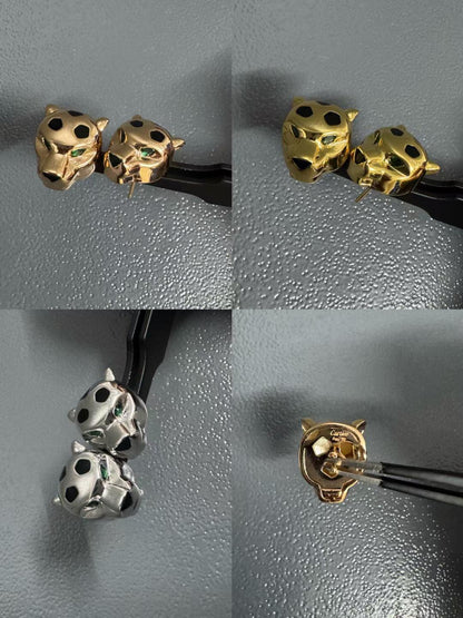 [moco jewelrys]CHRRTAH-PRINT STUD EARRINGS, THREE COLORS