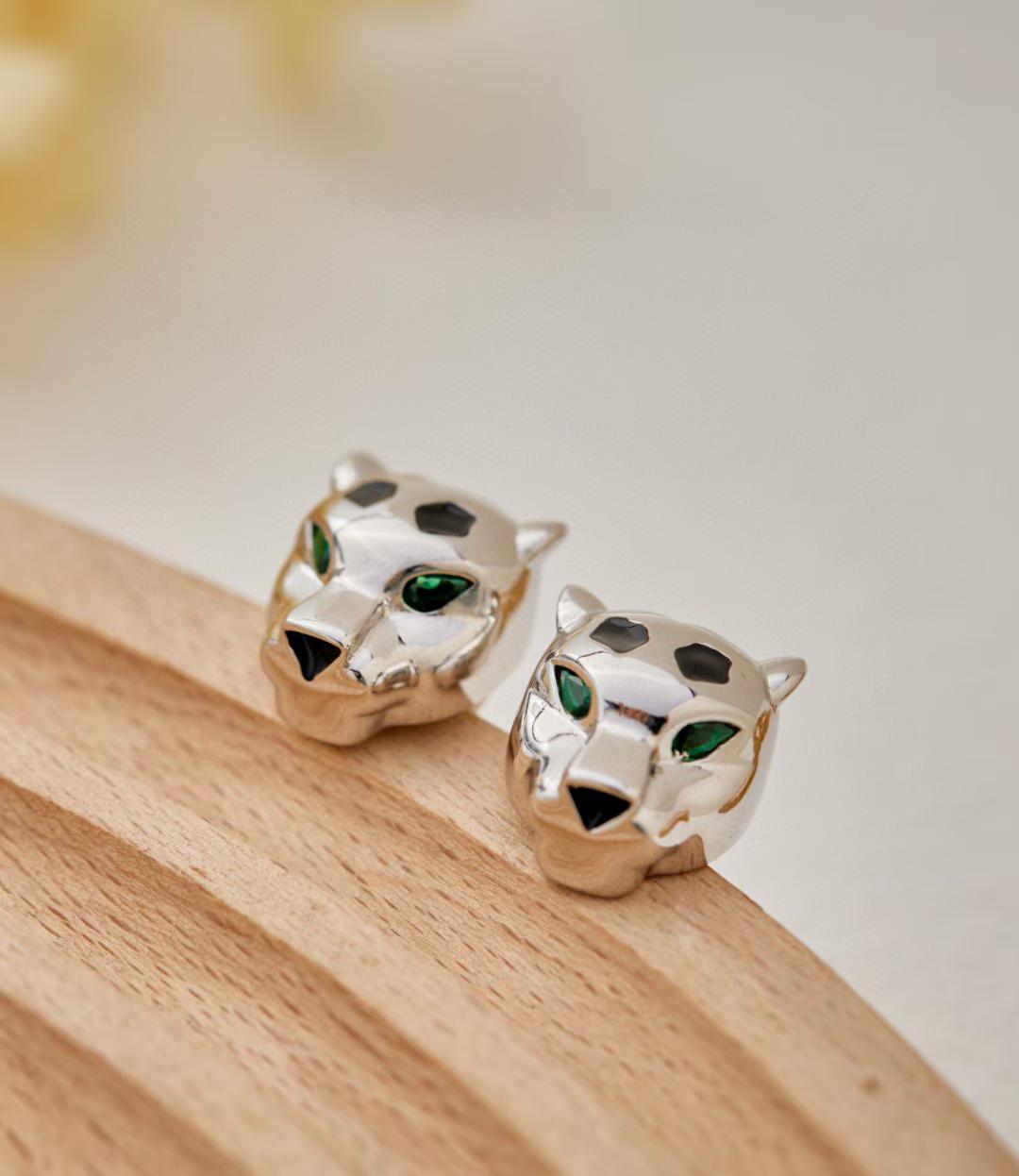 [moco jewelrys]CHRRTAH-PRINT STUD EARRINGS, THREE COLORS