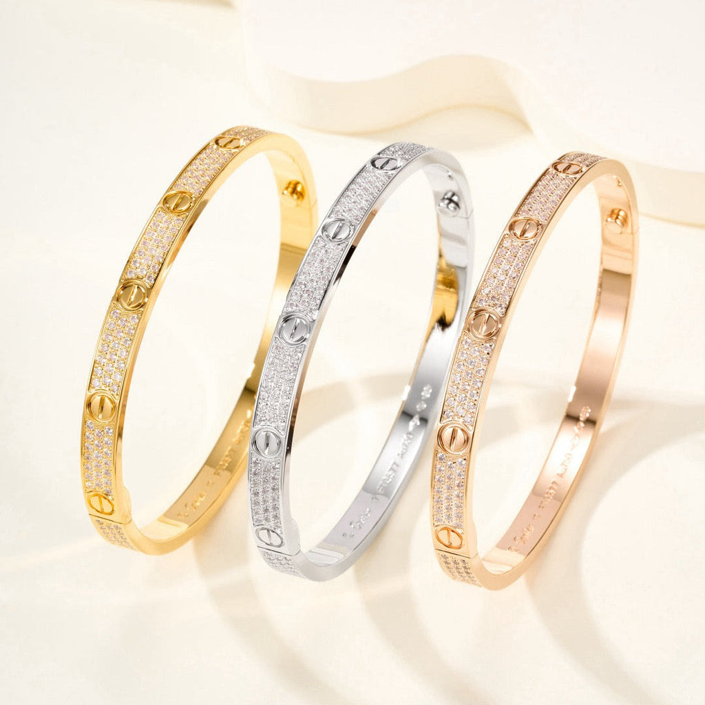 ??Loco?¡¥LOVE BRACELET 4.8MM DIAMOND-PAVED