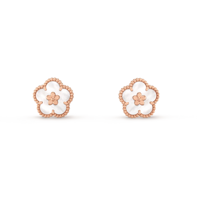 ??Loco?¡¥LUCKY PINK GOLD WHITE MOP EARRINGS