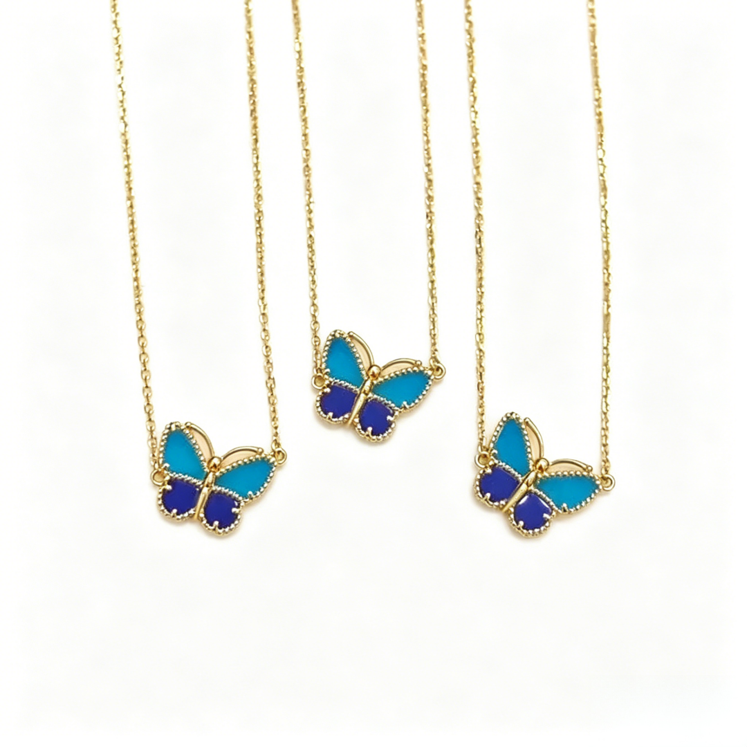 [moco jewelrys JURI] 2026 NEW LUCKY BUTTERFLY 1 MOTIFS NECKLACE