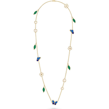 [moco jewelrys JURI]LUCKY SPRING BUTTERFLY 15 FLOWER NECKLACE
