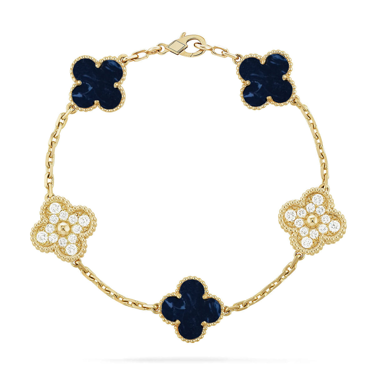 [Moco jewelrys]CLOVER 5 MOTIF PIETERSITE BRACELET COLLECTION