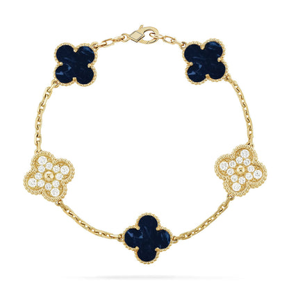 [Moco jewelrys]CLOVER 5 MOTIF PIETERSITE BRACELET COLLECTION