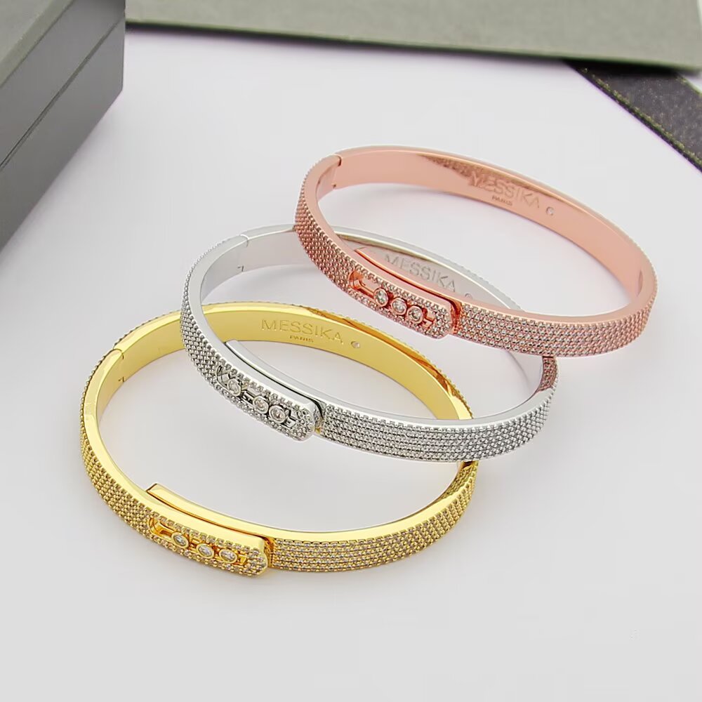 [moco jewelrys]Move Noa Full Pavé Diamond Bangle Bracelet