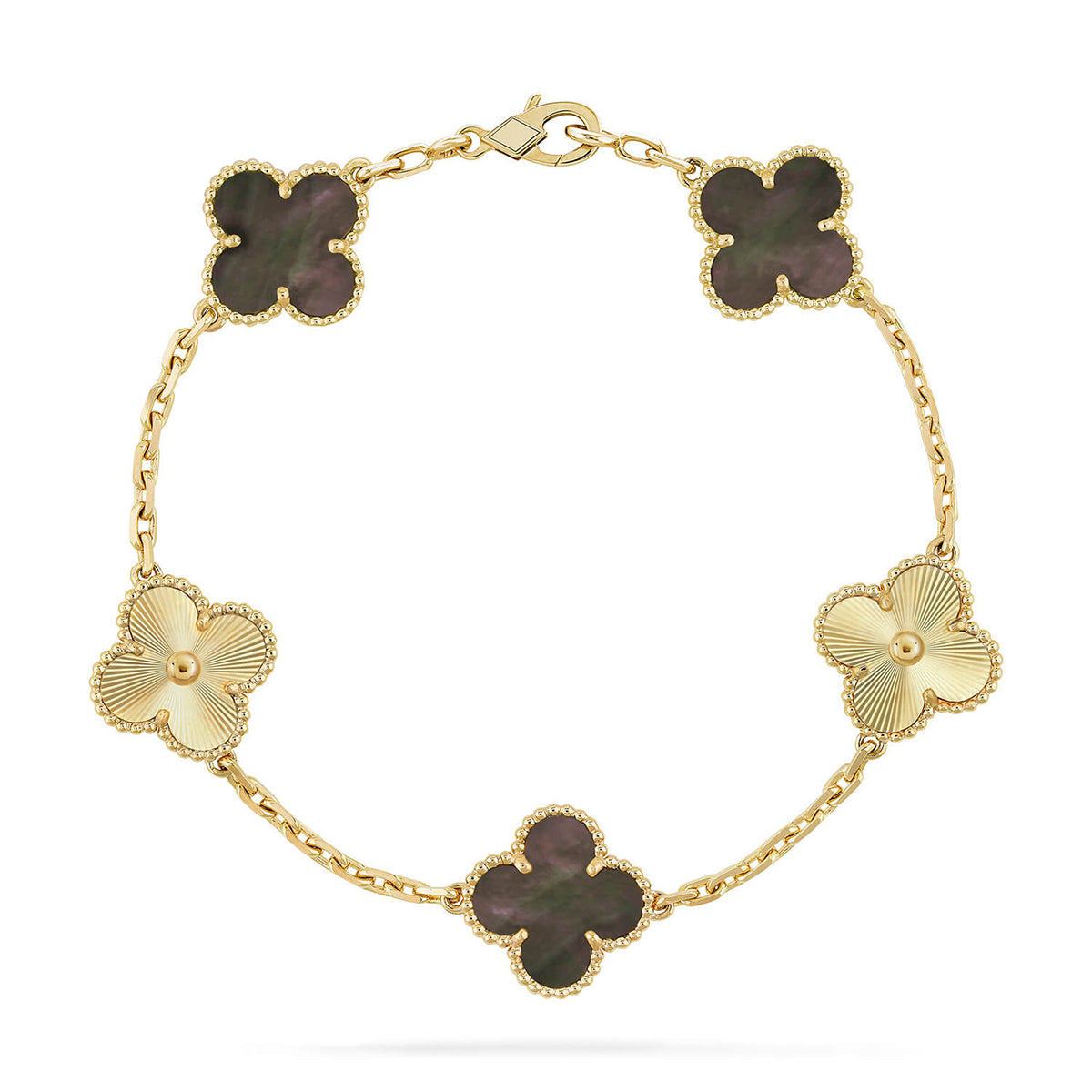 [Loco]New CLOVER 5 MOTIF GRAY MOP BRACELET COLLECTION
