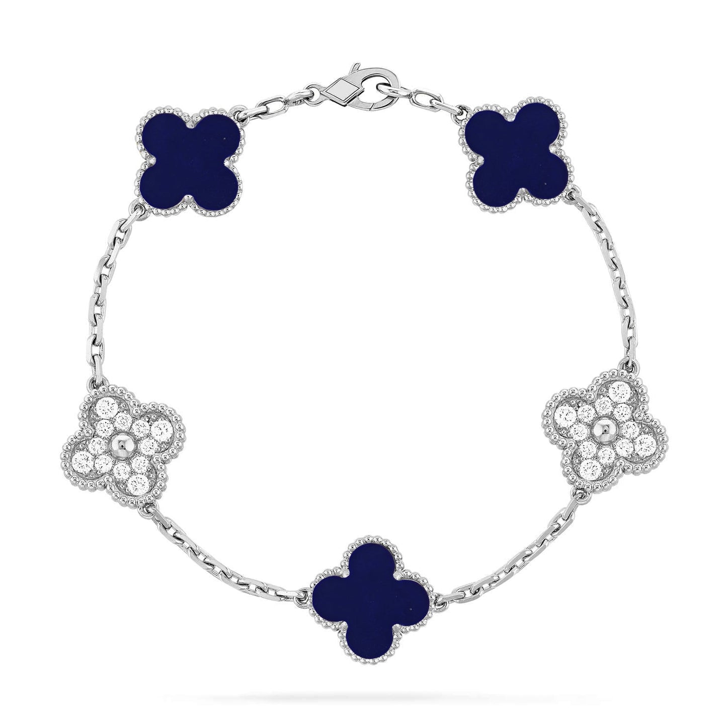 [Moco jewelrys]CLOVER 5 MOTIF LAPIS LAZULI BRACELET COLLECTION