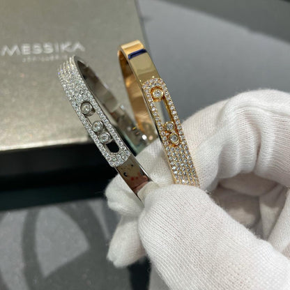 [moco jewelrys]Move Noa Rose Gold Pavé Diamond Bangle Bracelet
