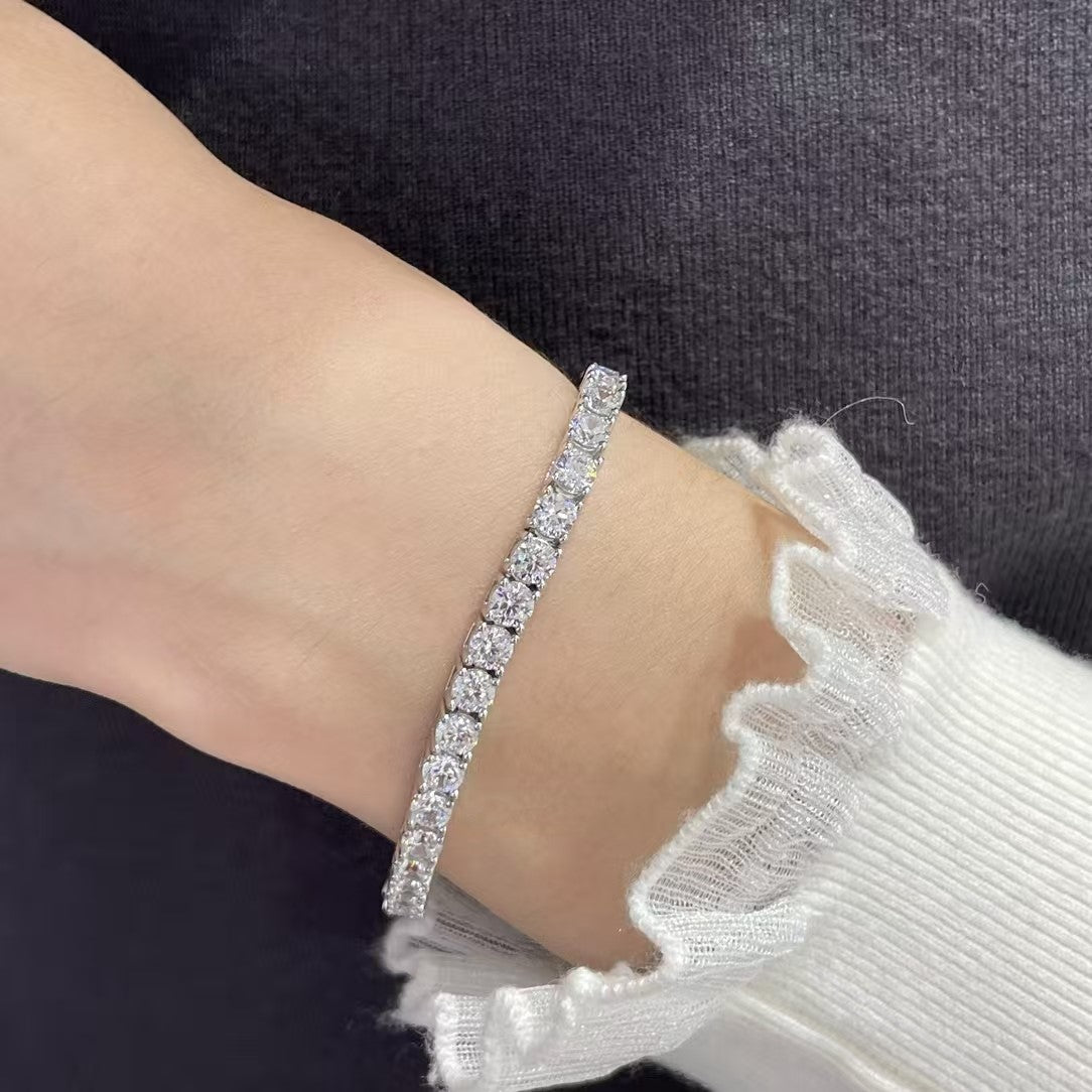 [??Loco?¡¥]TENNIS BRACELET WITH FULL DIAMOND SETTING