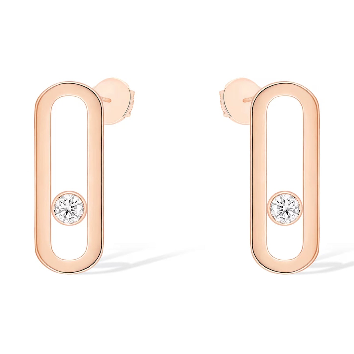 [moco jewelrys]MOVE UNO SMALL 1 DIAMOND EARRINGS