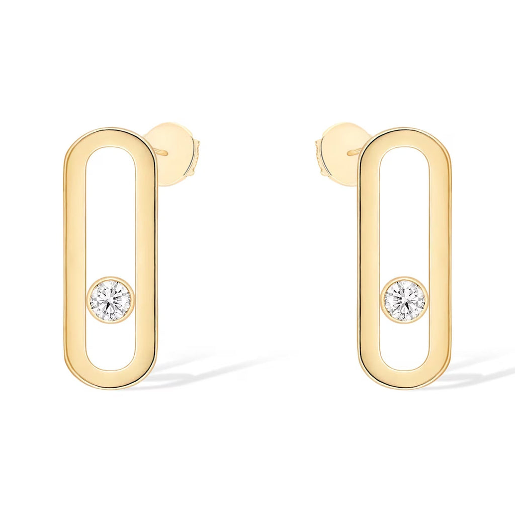 [Loco jewelrys]MOVE UNO SMALL 1 DIAMOND EARRINGS