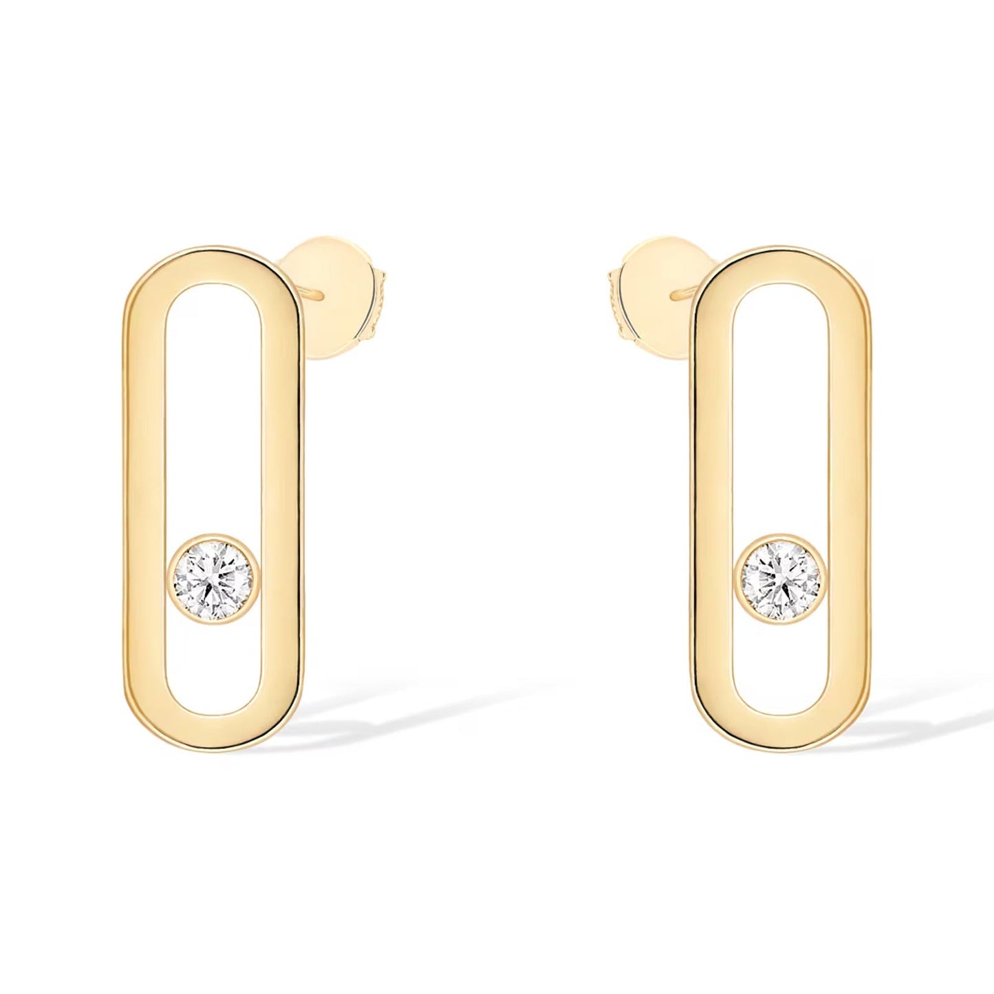 [moco jewelrys]MOVE UNO SMALL 1 DIAMOND EARRINGS