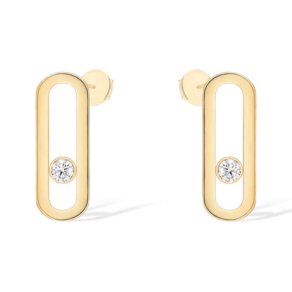 [moco jewelrys]MOVE UNO SMALL 1 DIAMOND EARRINGS