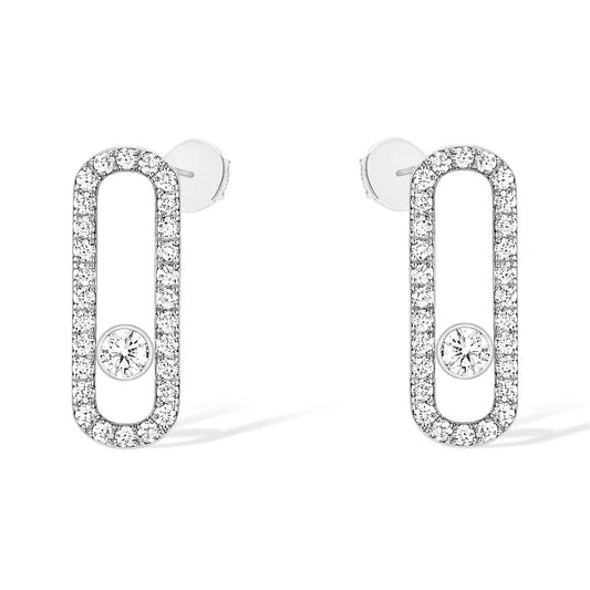 [moco jewelrys]MOVE UNO STUD DIAMOND PAVED EARRINGS