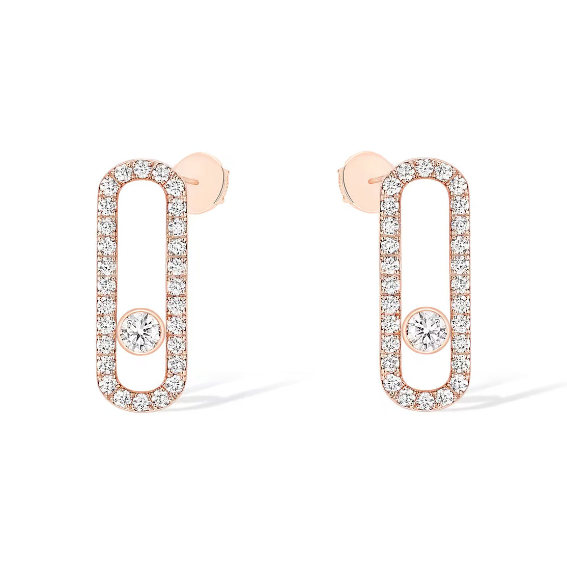 [moco jewelrys]MOVE UNO STUD DIAMOND PAVED EARRINGS
