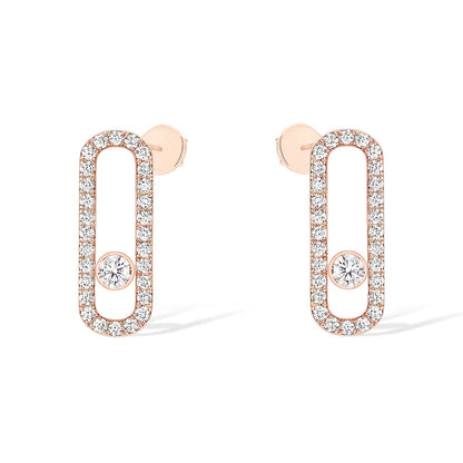 [moco jewelrys]MOVE UNO STUD DIAMOND PAVED EARRINGS