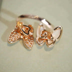 ??Loco?¡¥TWIN BUTTERFLY DIAMOND MOP RING
