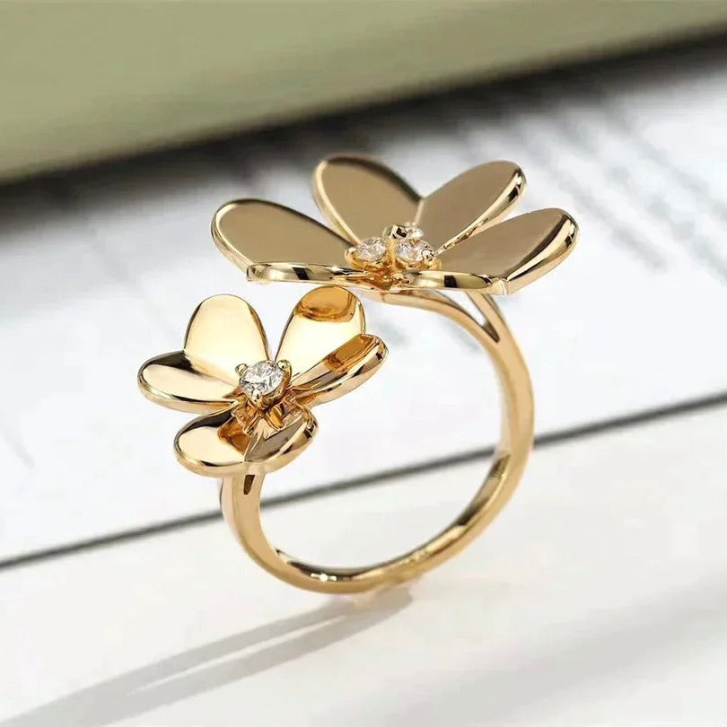 ??Loco?¡¥CLOVER COMOS GOLD DIAMOND RING